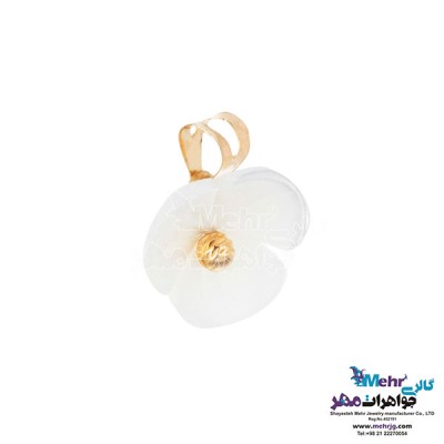 نمای دوم آویز طلا - صدف گل