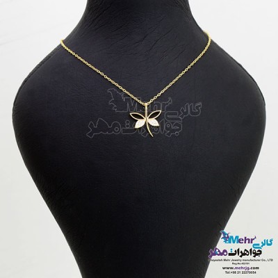 نمای دوم گردنبند طلا - طرح سنجاقک