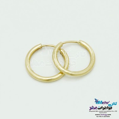 نمای دوم گوشواره طلا - طرح حلقه‌ای