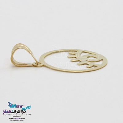 نمای دوم آویز طلا - طرح چشم