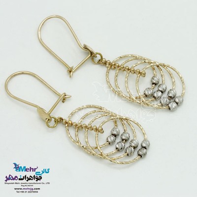 نمای دوم گوشواره طلا - طرح دایره