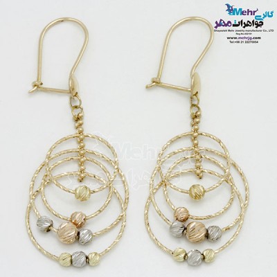 نمای دوم گوشواره طلا - طرح دایره