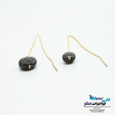 نمای دوم گوشواره طلا - طرح انیکس دایره