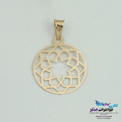 نمای دوم نیم ست طلا - آویز و گوشواره - طرح شمسه