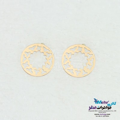 نمای دوم گوشواره طلا - طرح هندسی