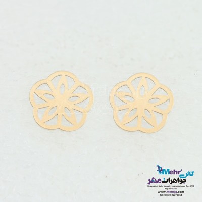 نمای دوم گوشواره طلا - طرح گل