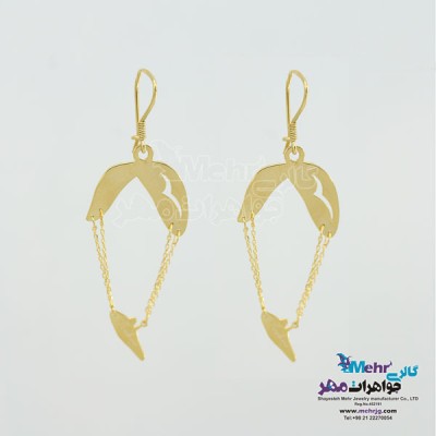 نمای دوم گوشواره اسم طلا - طرح زهرا