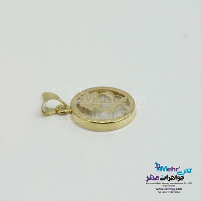 نمای دوم آویزطلا - طرح گل