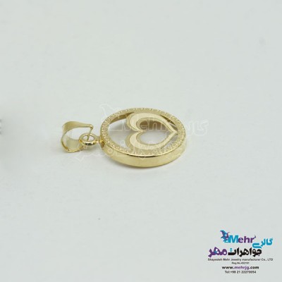 نمای دوم آویز طلا - طرح قلب