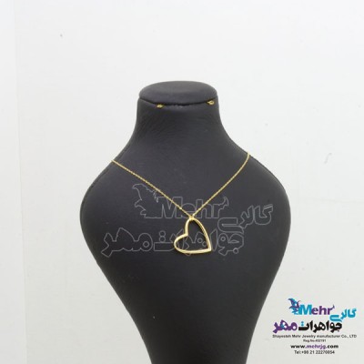 نمای دوم گردنبند طلا - طرح قلب