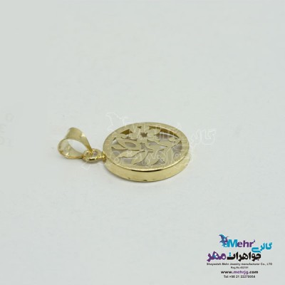 نمای دوم آویز طلا - طرح گل