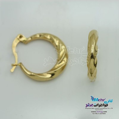 نمای دوم گوشواره طلا - طرح حلقه ای
