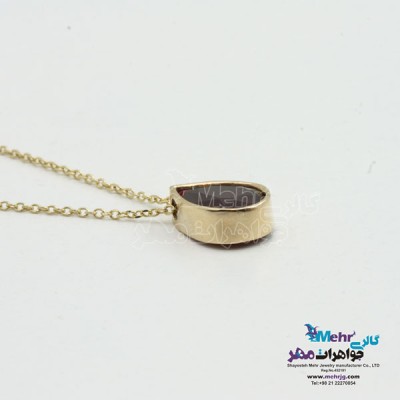 نمای دوم گردنبد طلا -  طرح اشک