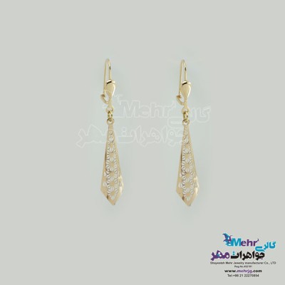 نمای دوم گوشواره طلا - طرح ستاره
