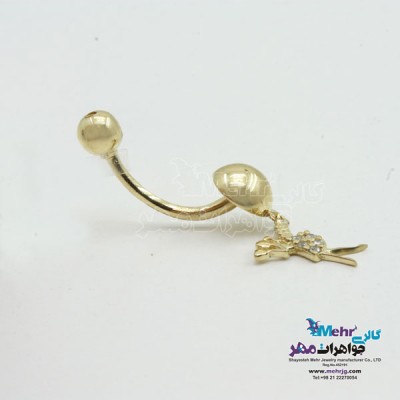 نمای دوم پیرسینگ طلا - طرح فرشته