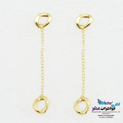 نمای دوم گوشواره طلا - طرح کارتیه