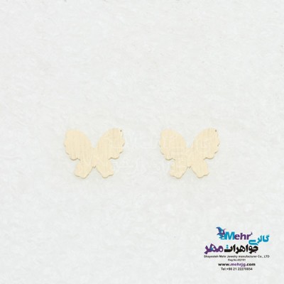 نمای دوم گوشواره طلا - طرح پروانه