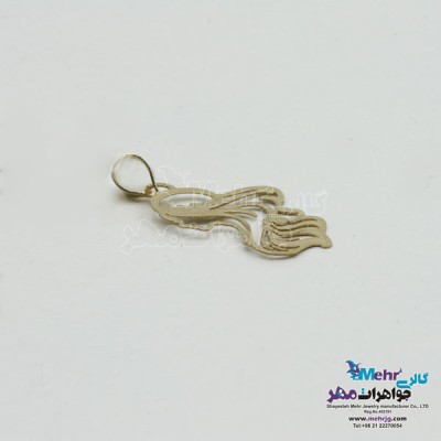نمای دوم آویز طلا - طرح نیمرخ