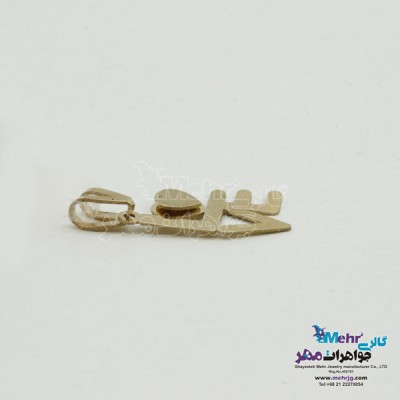 نمای دوم آویز طلا - طرح LOVE