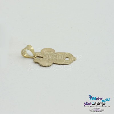 نمای دوم آویز طلا - طرح میکی ماوس
