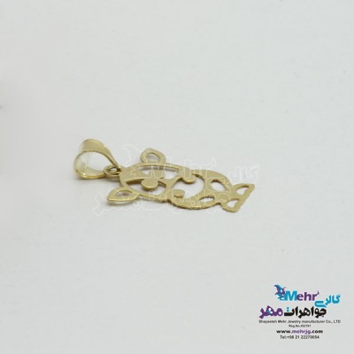 نمای دوم آویز طلا - طرح گاو