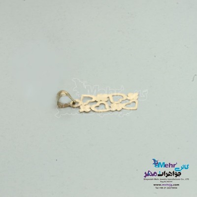 نمای دوم آویز طلا - طرح قلب - ون کلیف