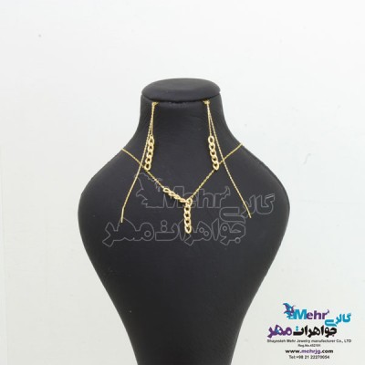 نمای دوم سرویس طلا - گردنبند دستبند گوشواره بخیه ای -طرح کارتیه