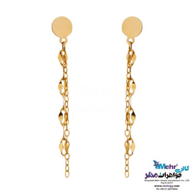 نمای دوم گوشواره طلا - طرح استار