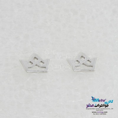 نمای دوم گوشواره طلا - طرح تاج