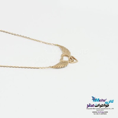نمای دوم گردنبند طلا - طرح بال فرشته