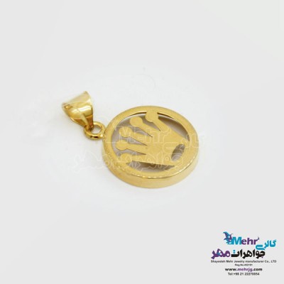نمای دوم آویز طلا - طرح تاج