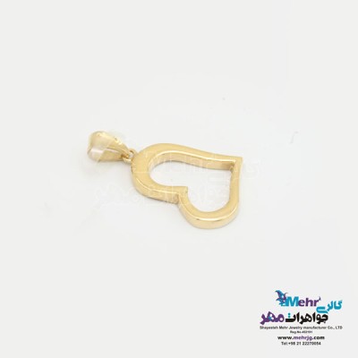 نمای دوم آویز طلا - طرح قلب
