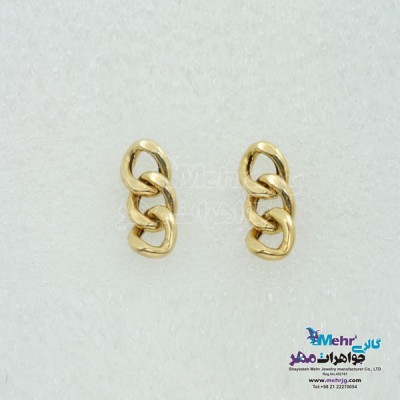نمای دوم گوشواره طلا - طرح کارتیه