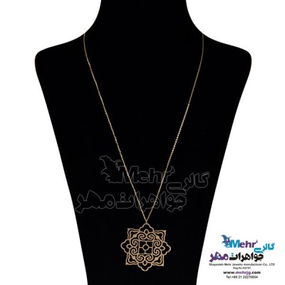 نمای دوم گردنبند طلا - طرح اسلیمی