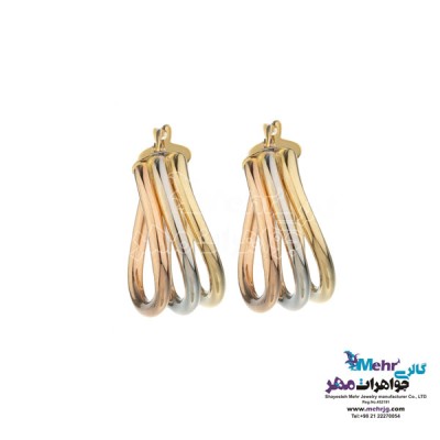 نمای دوم گوشواره طلا - طرح دایانا
