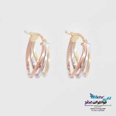 نمای دوم گوشواره طلا - طرح دایانا