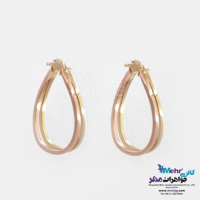 نمای دوم گوشواره طلا - طرح دایانا