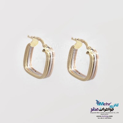 نمای دوم گوشواره طلا - طرح دایانا
