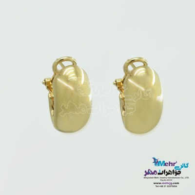 نمای دوم گوشواره طلا - طرح حلزونی