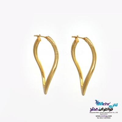 نمای دوم گوشواره طلا - طرح موج