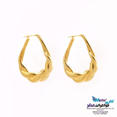 نمای دوم گوشواره طلا - طرح پیچک