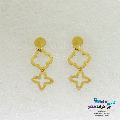 نمای دوم گوشواره طلا - طرح ون کلیف