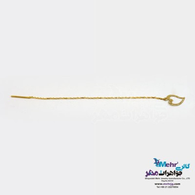 نمای دوم گوشواره طلا - طرح قلب