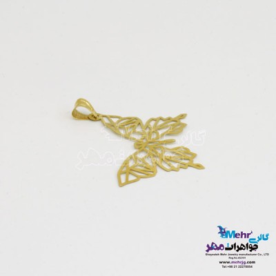 نمای دوم آویز طلا - طرح پروانه