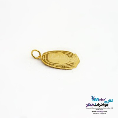 نمای دوم آویز طلا - طرح گیسو