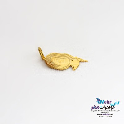 نمای دوم آویز طلا - طرح گیسو