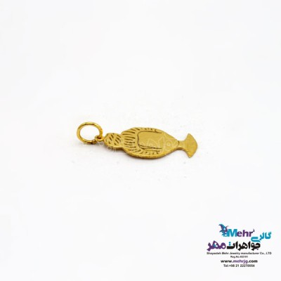 نمای دوم آویز طلا - طرح گیسو
