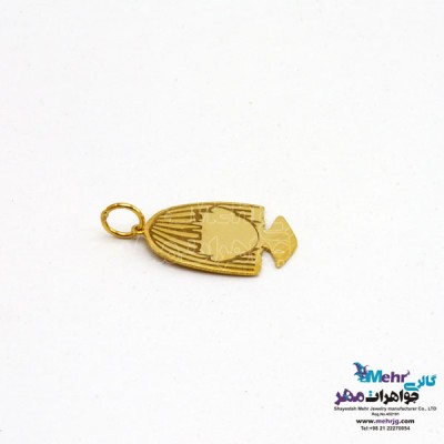 نمای دوم آویز طلا - طرح گیسو