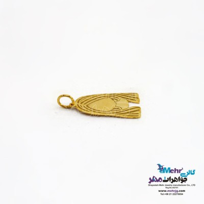 نمای دوم آویز طلا - طرح گیسو