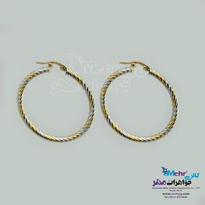 نمای دوم گوشواره طلا - طرح پیچک
